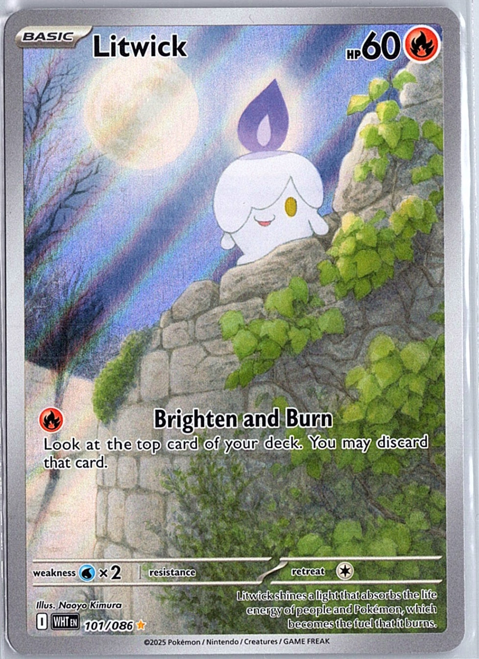 Litwick Illustration Rare SV: White Flare 101/086 NM