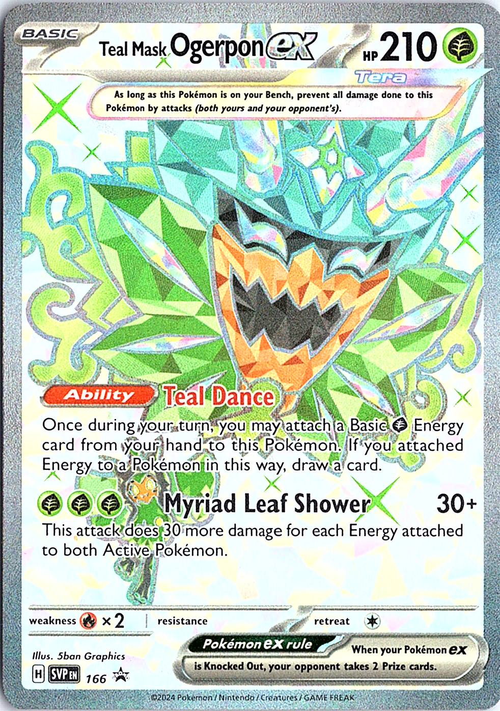 Teal Mask Ogerpon ex Ultra Rare SV: Scarlet & Violet Promo Cards 166 NM