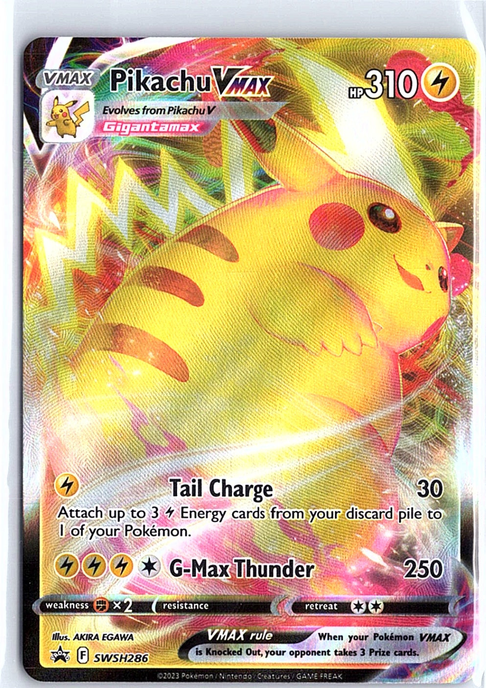 Pokémon TCG Pikachu Vmax Sword & Shield Swsh286 Holo Promo NM