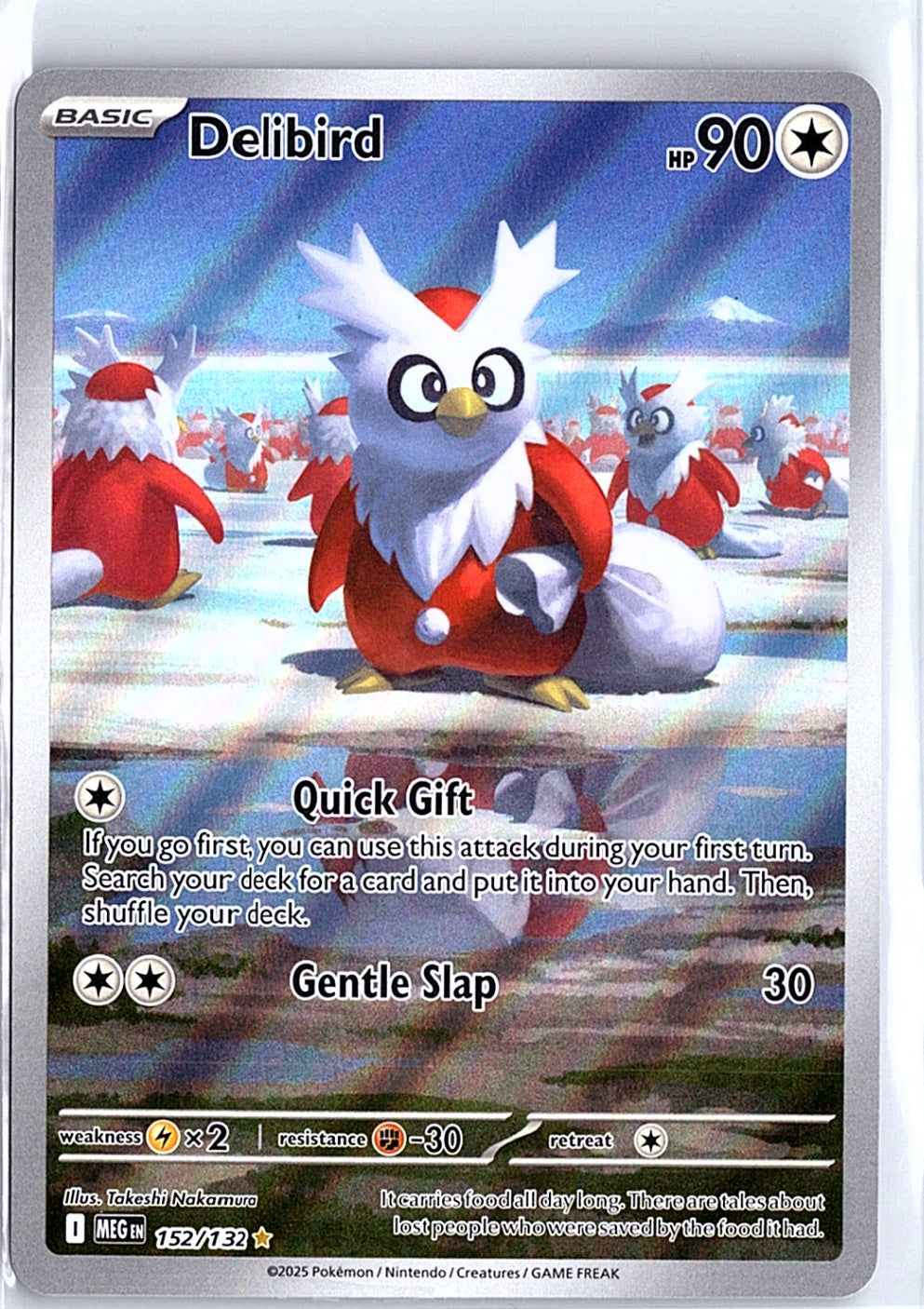 Delibird Illustration Rare ME01: Mega Evolution 152/132 NM