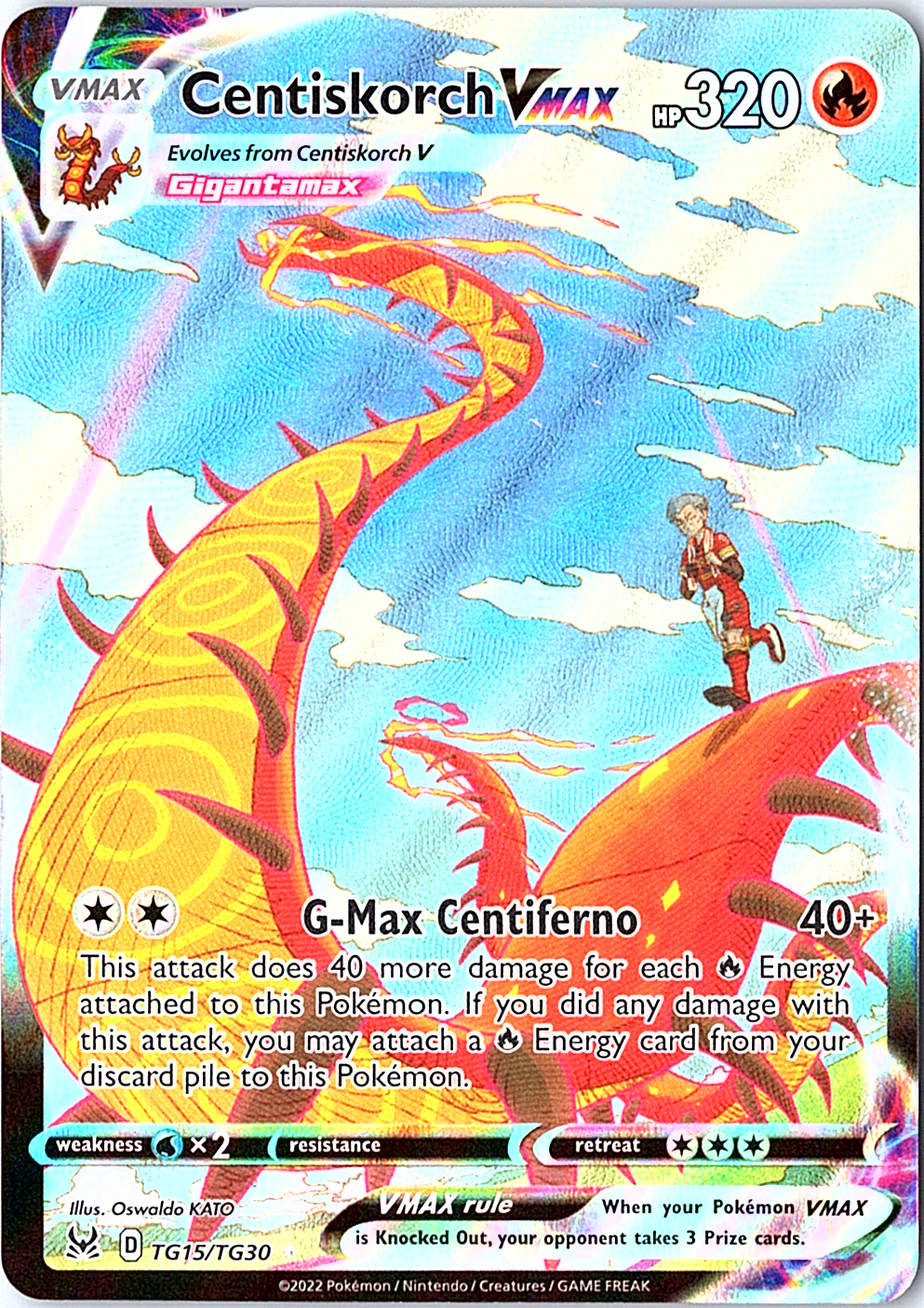 Centiskorch VMAX Ultra Rare SWSH11: Lost Origin Trainer Gallery TG15/TG30 NM