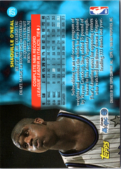 1995-96 Topps - Power Boosters Shaquille O'Neal 279 Basketball Orlando Magic (Back)