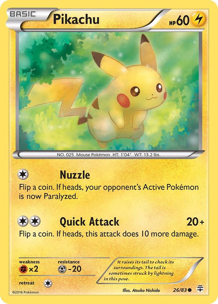 Pikachu Common Generations 26/83 NM