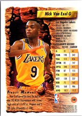1993-94 Finest - Refractors Nick Van Exel 50 Basketball Los Angeles Lakers (Back)