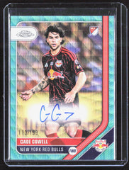 2026 Topps Chrome MLS - Chrome Autographs Aqua Wave Refractor Cade Cowell /199