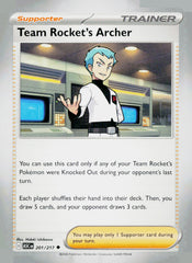Team Rocket's Archer ASC 201/217 NM