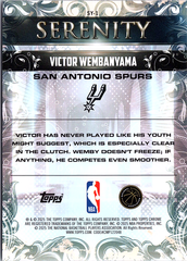 Victor Wembanyama Topps Chrome - Serenity Magenta Refractor SY-1 NM (Back)