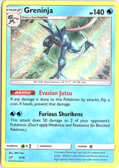 Greninja Holo Rare Detective Pikachu 9/18 NM