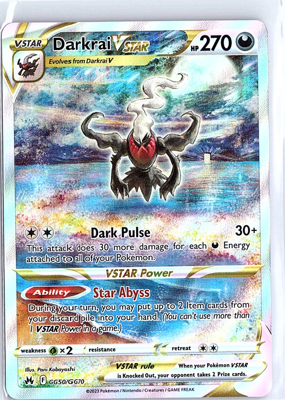 PKM Cards Holographic VMAX & VSTAR | Darkrai Rare Battle Collection