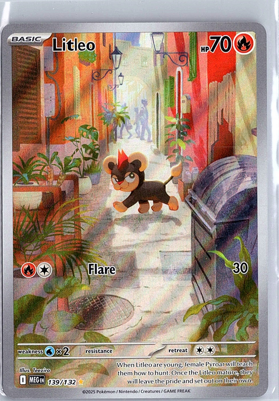 Litleo Illustration Rare ME01: Mega Evolution 139/132 NM
