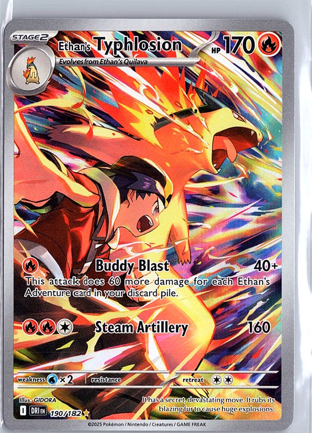 Ethan's Typhlosion Illustration Rare SV10: Destined Rivals 190/182 NM