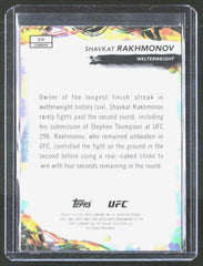 2024 Topps Finest UFC - Aqua Glitter Refractors Shavkat Rakhmonov 69 UFC