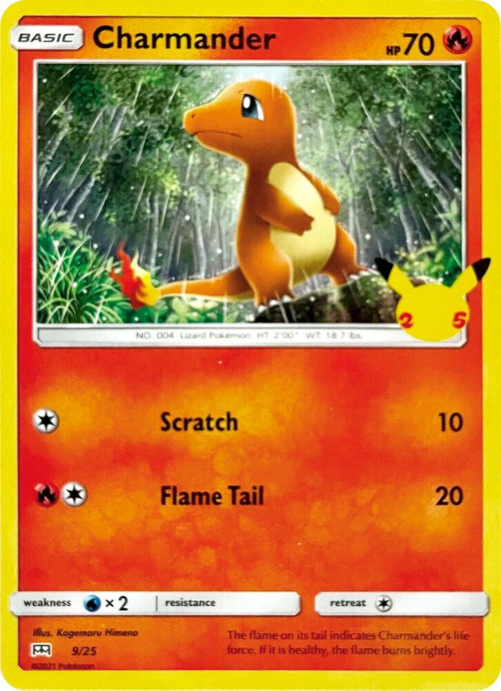 Charmander - 9/25 Promo McDonald's 25th Anniversary Promos 009/025 NM
