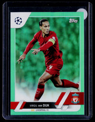 Virgil van Dijk Topps Chrome UEFA Club Competitions - Aqua Refractor 130 NM