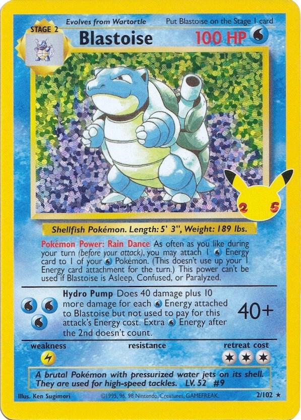 Blastoise Classic Collection Celebrations: Classic Collection 2/102 NM