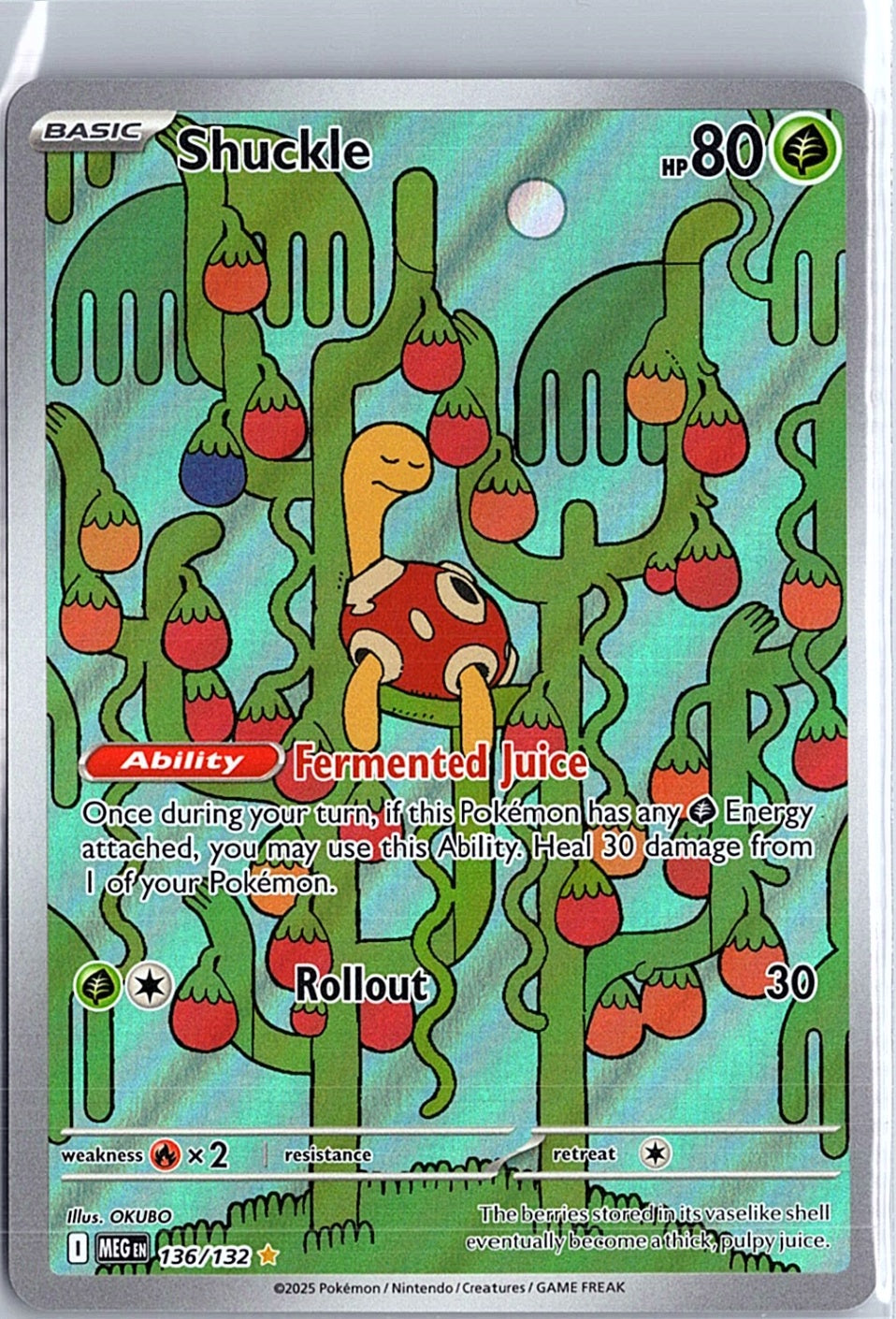 Shuckle Illustration Rare ME01: Mega Evolution 136/132 NM