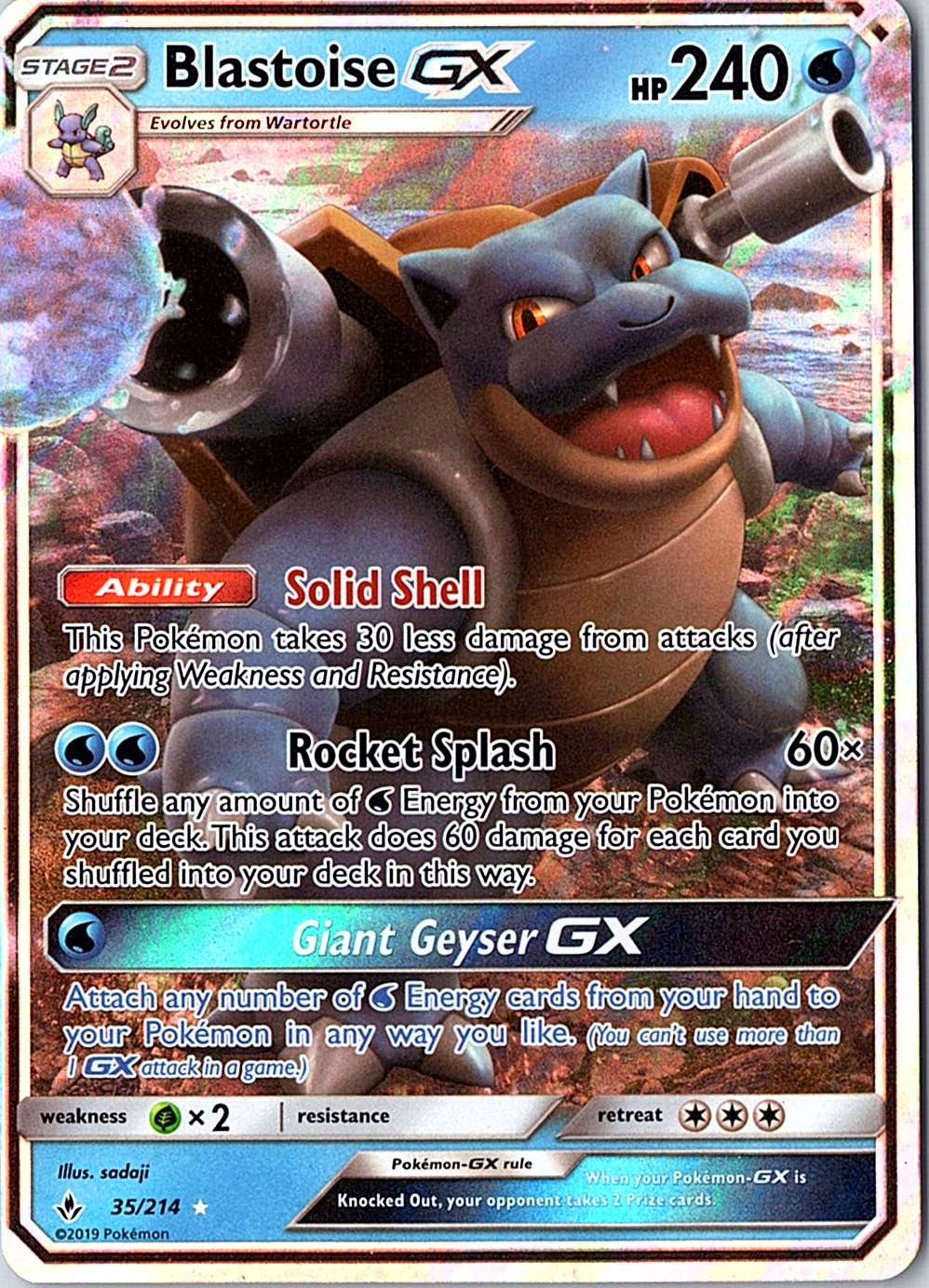 Blastoise GX Ultra Rare SM - Unbroken Bonds 35/214 NM