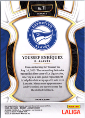 2025-26 Panini Select La Liga - Peacock Youssef Enriquez 71 Deportivo Alaves (Back)