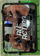 Movsar Evloev Topps Chrome UFC - All Action Green Refractor AA-38 NM