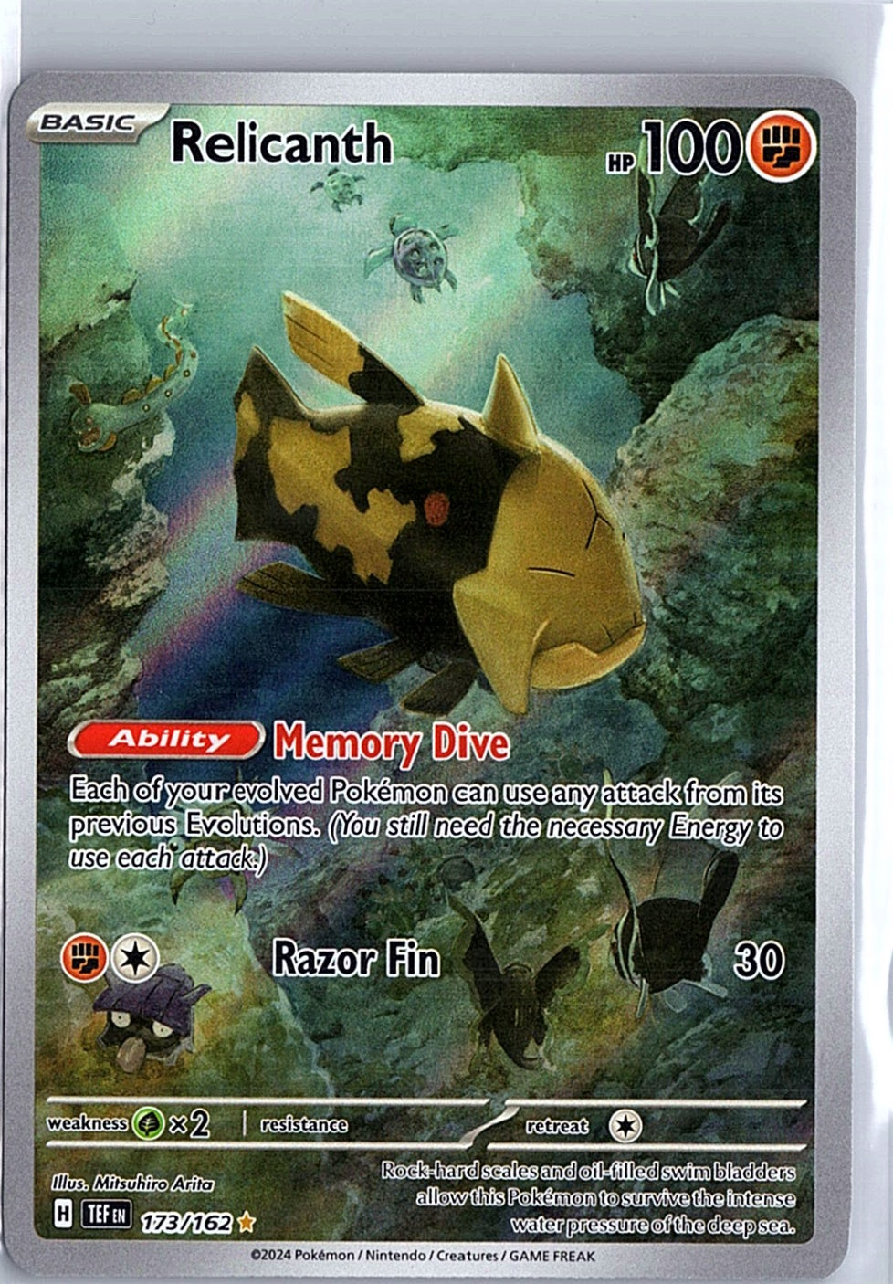 Relicanth Illustration Rare SV05: Temporal Forces 173/162 NM