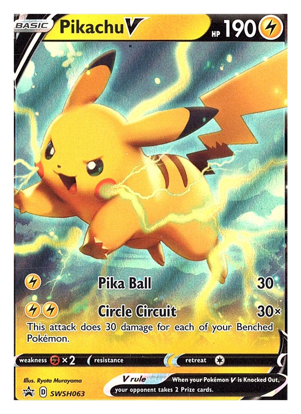 Pikachu V Promo SWSH: Sword & Shield Promo Cards SWSH063 NM