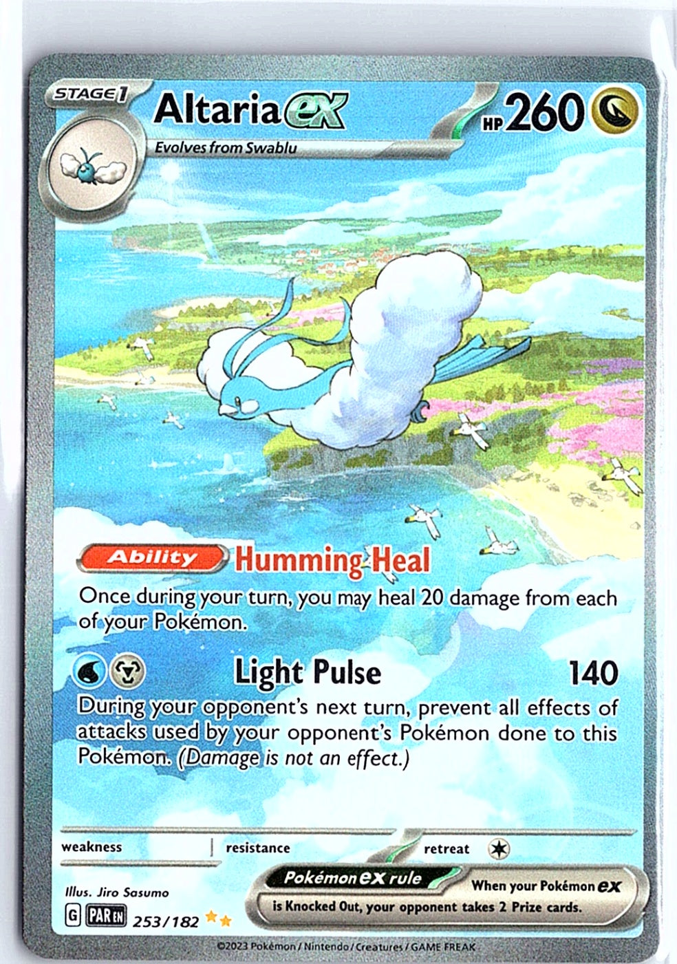 Pokemon TCG Altaria EX Holo Card 253/182 Sv04: Paradox Rift