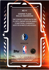 Cooper Flagg Topps Chrome - Activators Refractor AC-11 NM (Back)