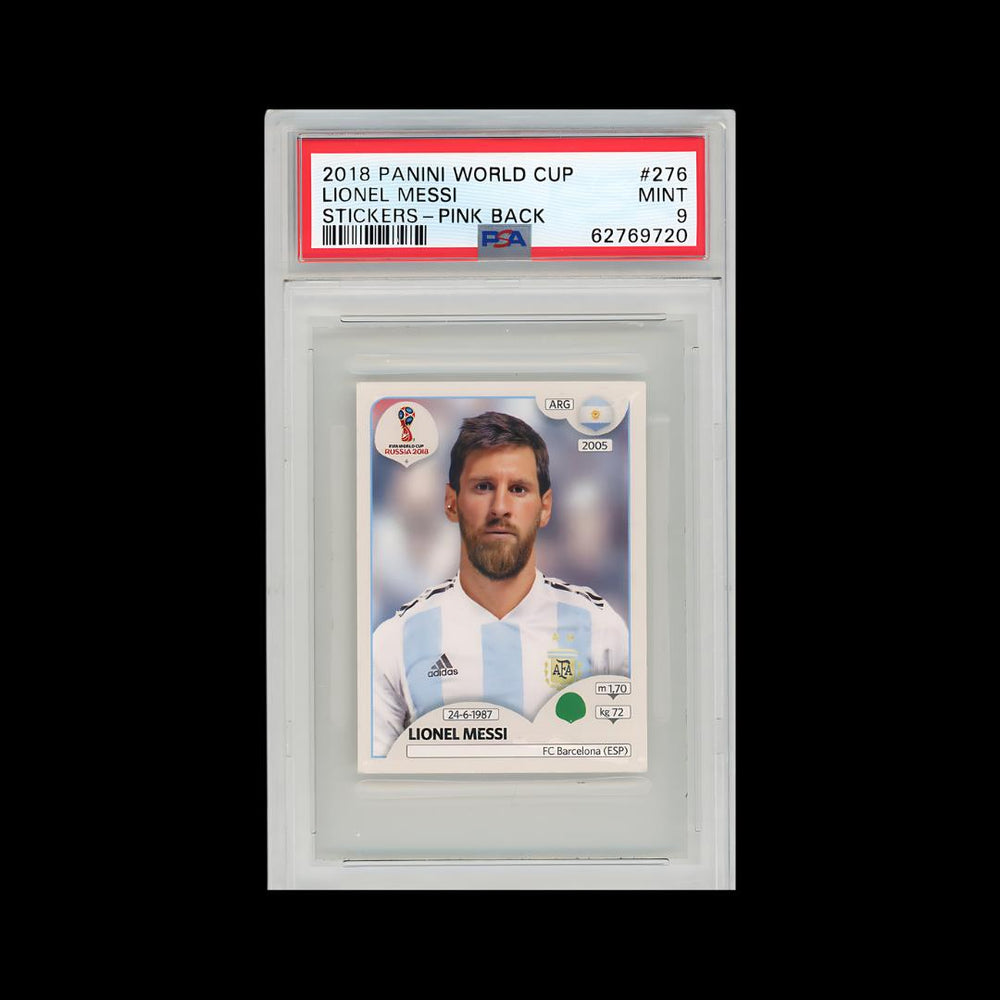 2018 Panini World Cup Lionel Messi Sticker PSA 9