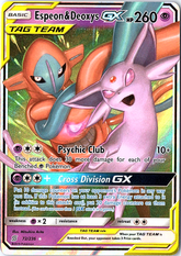 Espeon & Deoxys GX Ultra Rare SM - Unified Minds 72/236 NM