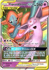 Espeon & Deoxys GX Ultra Rare SM - Unified Minds 72/236 NM