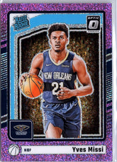 2024-25 Donruss Optic #265 Yves Missi Pink Glitter #/275
