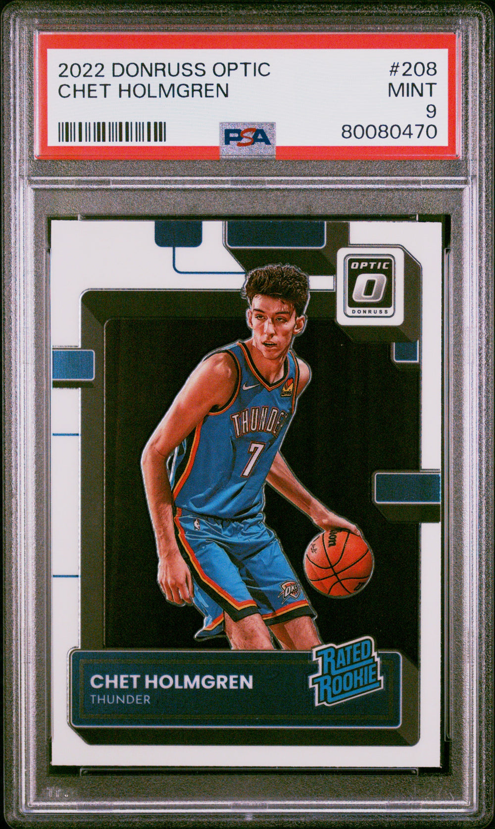 2022 Panini Donruss Optic #208 Chet Holmgren PSA 9