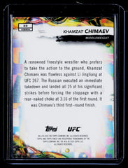 Khamzat Chimaev Topps Finest UFC - Aqua Glitter Refractors 89 NM