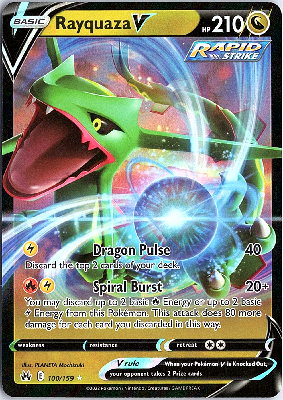 Rayquaza V Ultra Rare SWSH07: Evolving Skies 110/203 NM