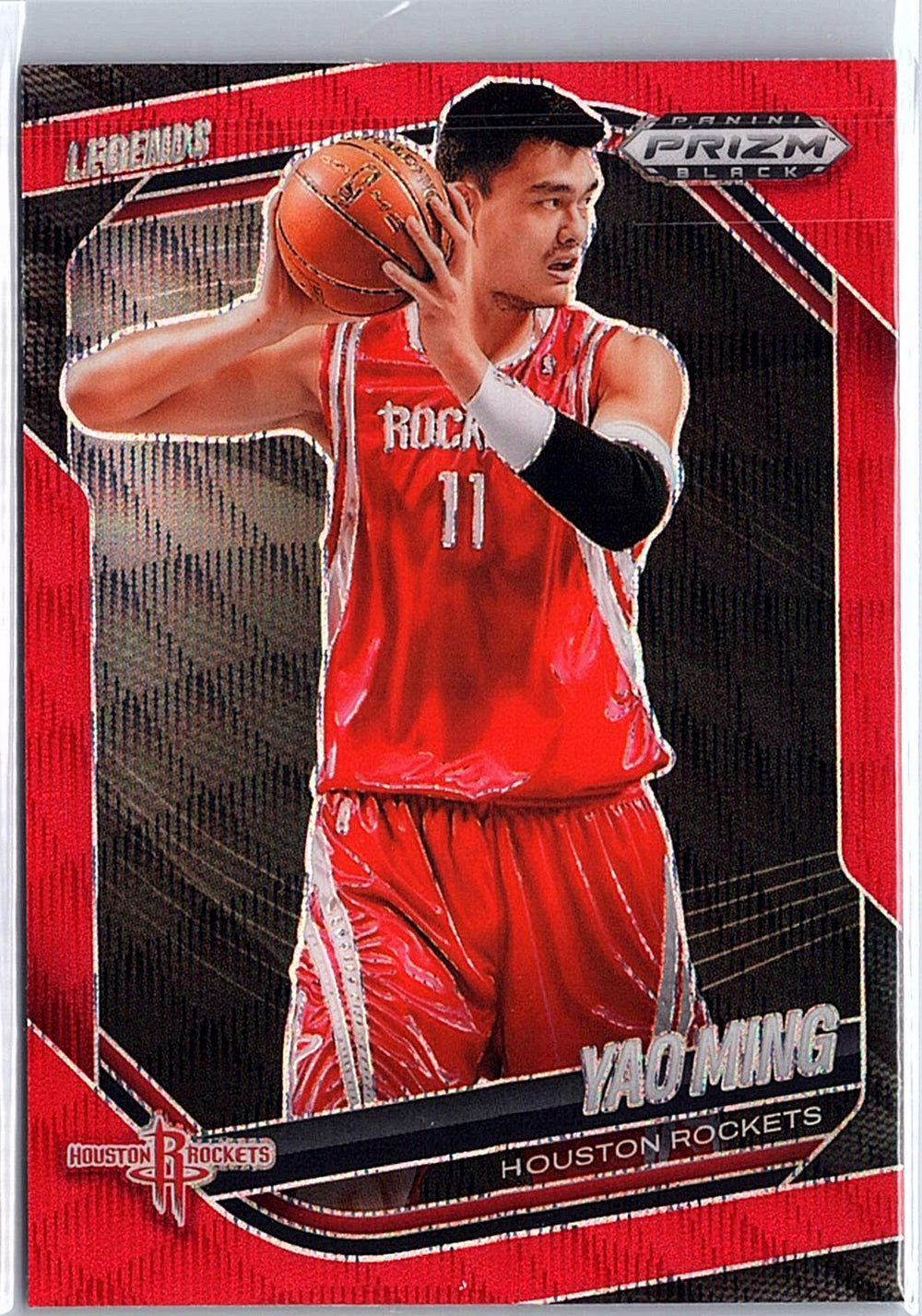 2024-25 Panini Prizm Black #264 Yao Ming Ruby Wave