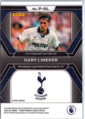 2023-24 Panini Prizm Premier League #P-GL Gary Lineker Penmanship Silver #/99