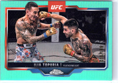 2025 Topps Chrome UFC #43 Ilia Topuria Aqua Refractor #/199