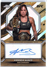 2024 Topps Chrome UFC #MOC-ANU Amanda Nunes Marks of Champions Autographs Refractor #/150