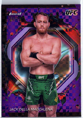 2024 Topps Finest UFC #220 Jack Della Maddalena Purple Checkerboard #/75