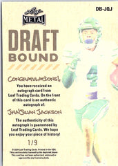 2024 Leaf Metal #DB-JQJ Jha'Quan Jackson Draft Bound Autographs Prismatic Fire #/9