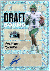 2024 Leaf Metal #DB-JQJ Jha'Quan Jackson Draft Bound Autographs Prismatic Fire #/9