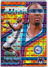 2024-25 Panini Mosaic #12 Tyrese Maxey Stare Masters Purple Mosaic #/99