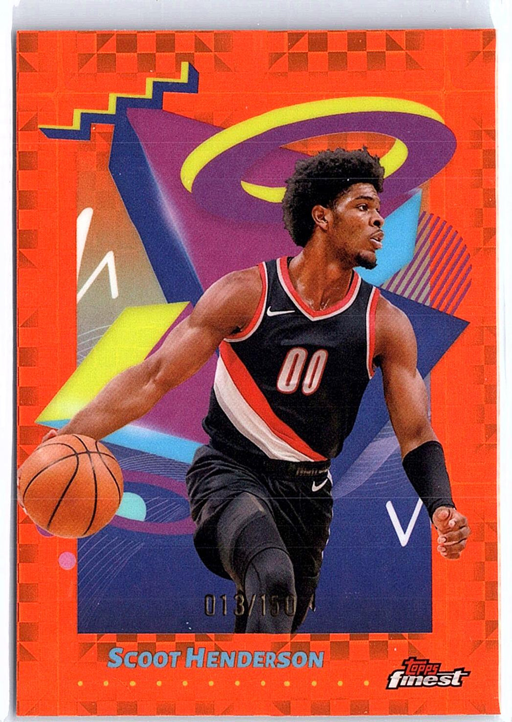 2024-25 Finest #281 Scoot Henderson Orange X-Fractor #/150