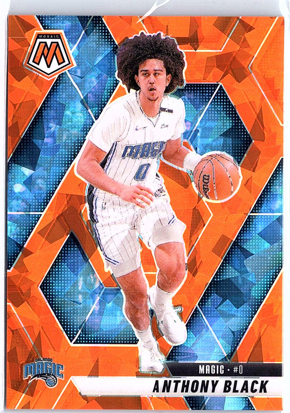 2024-25 Panini Mosaic #76 Anthony Black Orange Ice Mosaic #/49