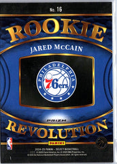 2024-25 Panini Select #16 Jared McCain Rookie Revolution Green Prizms