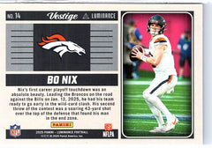 2025 Panini Luminance #14 Bo Nix Vestige