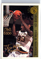 1992 Classic Draft Picks #AU Shaquille O'Neal Gold #/8500