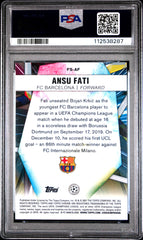 2020 Topps Chrome Uefa Champions League Future Stars #AF Ansu Fati Future Stars PSA 10
