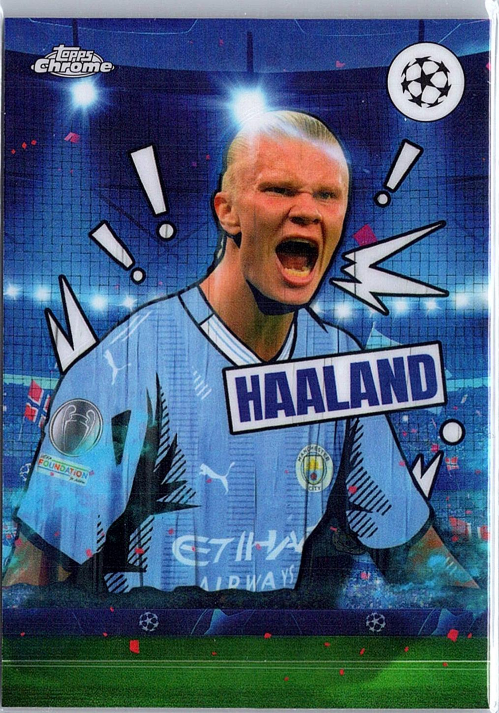 2023-24 Topps Chrome UEFA Club Competitions #TF-1 Erling Haaland Tifo