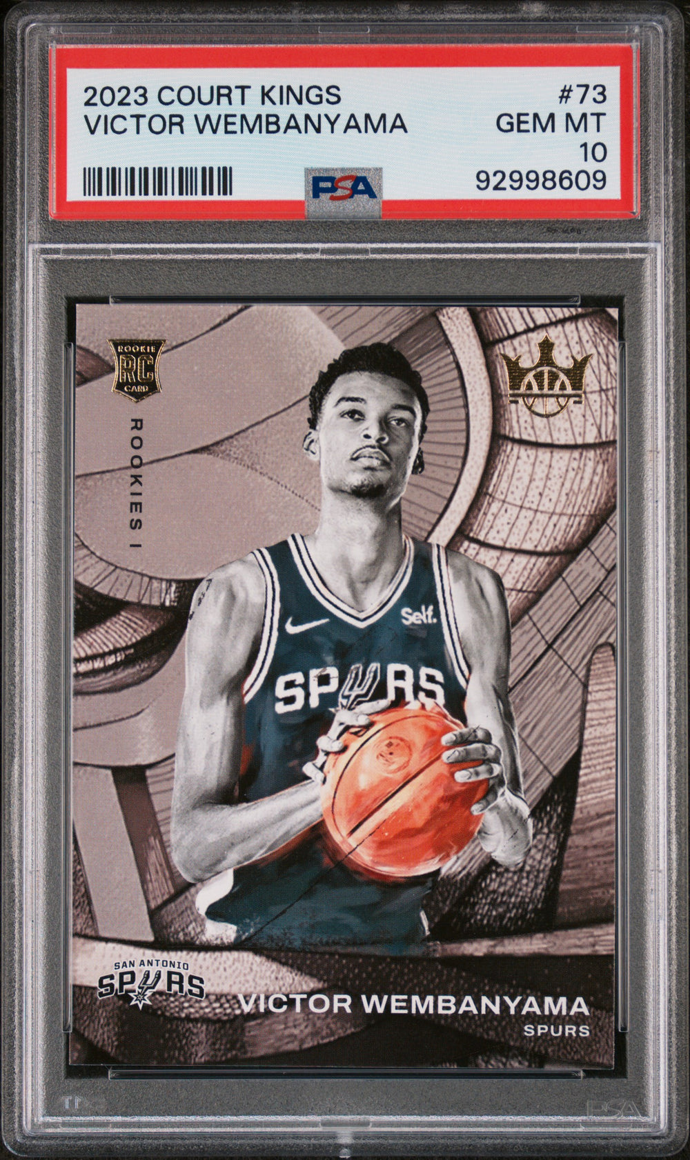 2023 Panini Court Kings #73 Victor Wembanyama PSA 10
